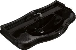 Umywalka wisząca 100x55 cm czarny połysk Kerasan Retro 105004