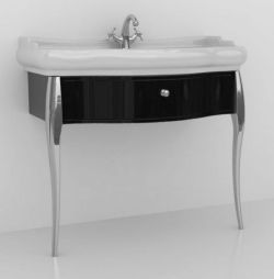 Kerasan Retro szafka podumywalkowa 100x54,5 cm czarny/chrom 7363K3