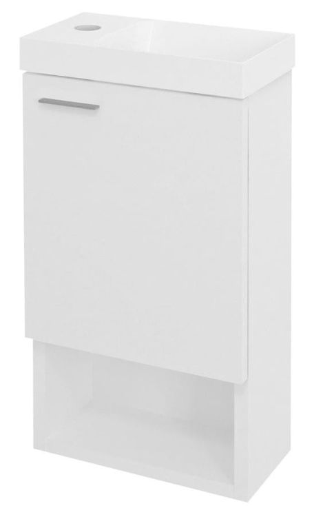 LATUS XI szafka umywalkowa 30x53x16,5cm, biały połysk