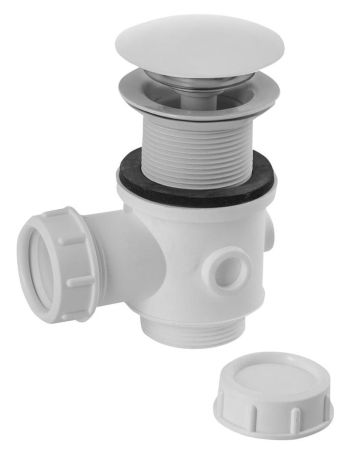 Przejdź do produktu Odpływ wannowy 6/4", klik-klak, biały mat