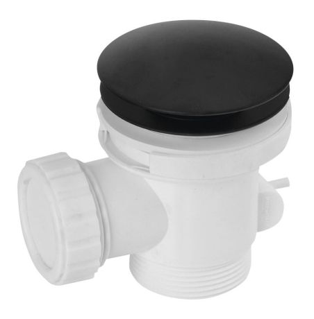 Przejdź do produktu Odpływ wannowy 6/4", klik-klak, czarny mat