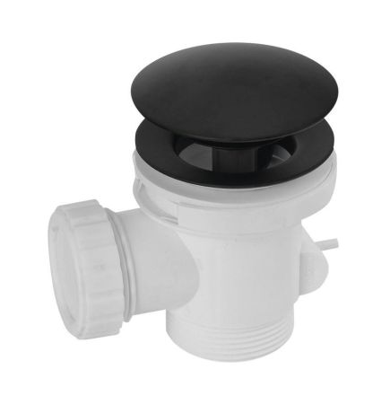 Przejdź do produktu Odpływ wannowy 6/4", klik-klak, czarny mat