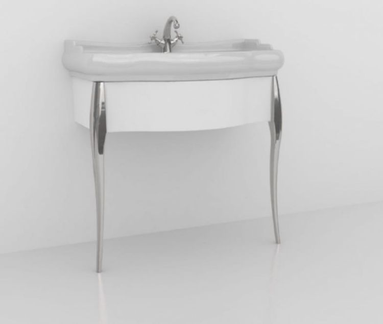 Szafka podumywalkowa Retro 73x54,5 cm z chromowanymi nogami Kerasan Retro 7362K5