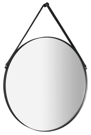 Przejdź do produktu ORBITER okrągłe lustro ze skórzanym paskiem, ø 70cm, czarny mat