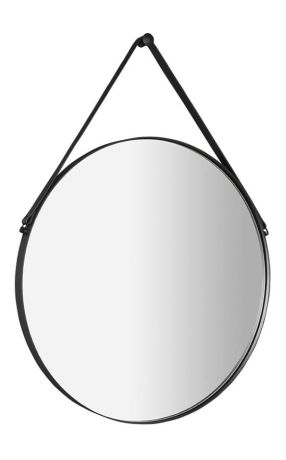 Przejdź do produktu ORBITER okrągłe lustro ze skórzanym paskiem, ø 60cm, czarny mat