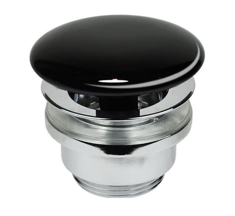 Korek klik-klak czarny połysk Kerasan Nolita 923304