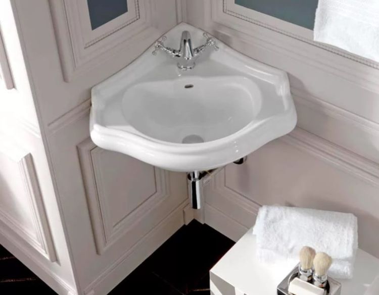 Umywalka narożna 58x57,5 cm Kerasan Retro 103201 biała