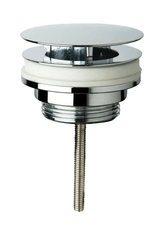 Korek umywalkowy niezamykany, klik-klak, 5/4'', wys. 10-55mm, chrom