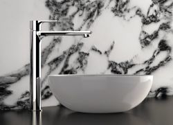 PAX bateria umywalkowa wysoka z przedłużoną wylewką, bez odpływu, chrom