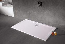 Brodzik prostokątny konglomeratowy 70x80x1,5 cm z syfonem w komplecie Sanplast B-M/SPACE S 645-290-0110-01-000 biały