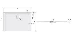 Brodzik prostokątny konglomeratowy 70x80x1,5 cm z syfonem w komplecie Sanplast B-M/SPACE S 645-290-0110-01-000 biały