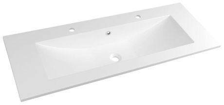 Przejdź do produktu YUKON umywalka kompozytowa podwójna 120x45cm, 2biały