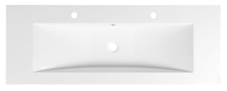 Przejdź do produktu YUKON umywalka kompozytowa podwójna 120x45cm, 2biały