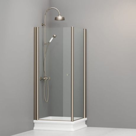 Przejdź do produktu Kabina prysznicowa Retro 80x80 cm z profilami bronzo Kerasan 9160T3