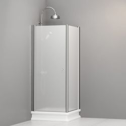 Kabina prysznicowa Retro 80x80 cm z piaskowanym szkłem Kerasan 9160S0 chrom