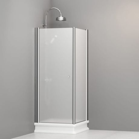 Przejdź do produktu Kabina prysznicowa Retro 80x80 cm z piaskowanym szkłem Kerasan 9160S0 chrom