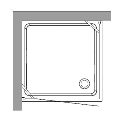 Przejdź do produktu Kabina prysznicowa Retro 80x80 cm z piaskowanym szkłem, ornamentem i profilami bronzo Kerasan 9160P3