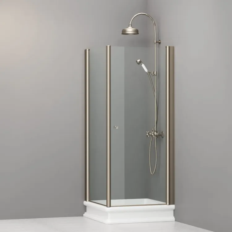 Kabina prysznicowa Retro 80x80 cm z profilami bronzo Kerasan 9161T3