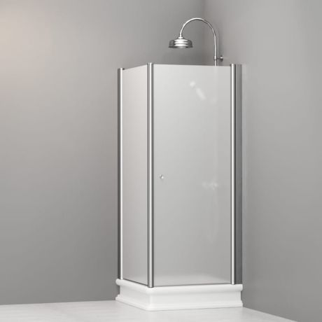 Przejdź do produktu Kabina prysznicowa Retro 80x80 cm z piaskowanym szkłem Kerasan 9161S0 chrom