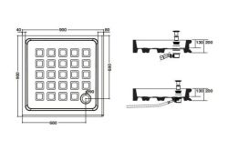Brodzik prysznicowy Retro kwadratowy 90x90 cm Kerasan 133801 biały połysk
