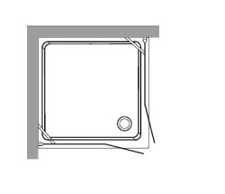 Kabina prysznicowa Retro 90x90 cm z piaskowanym szkłem, ornamentem i profilami bronzo Kerasan 9145P3