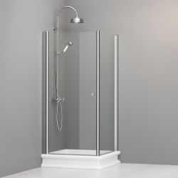 Kabina prysznicowa Retro 90x90 cm Kerasan 9146T0 chrom prawa