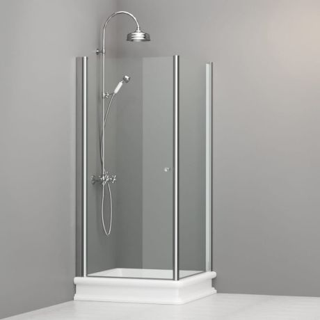 Przejdź do produktu Kabina prysznicowa Retro 90x90 cm Kerasan 9146T0 chrom prawa