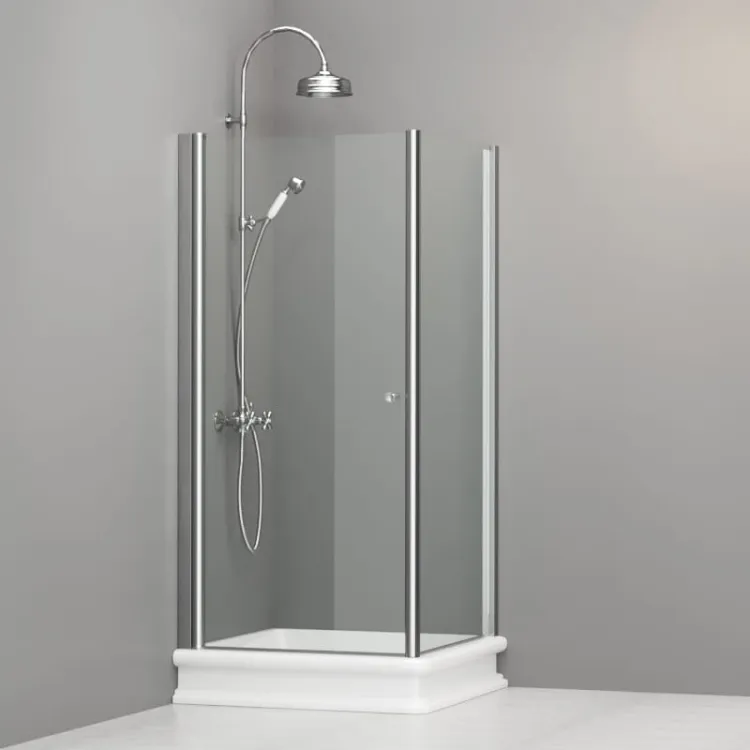 Kabina prysznicowa Retro 90x90 cm Kerasan 9146T0 chrom prawa