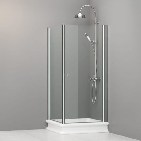 Przejdź do produktu Kabina prysznicowa Retro 90x90 cm Kerasan 9147T0 chrom lewa