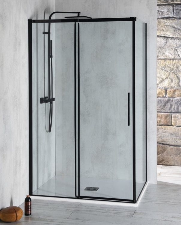 ALTIS LINE BLACK prostokątna kabina prysznicowa 1100x800 mm, wariant L/P