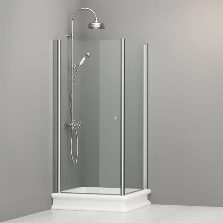 Kabina prysznicowa Retro 100x100 cm Kerasan 9149T0 chrom prawa