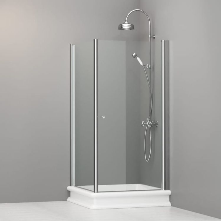 Kabina prysznicowa Retro 100x100 cm Kerasan 9150T0 chrom lewa