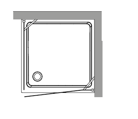 Przejdź do produktu Kabina prysznicowa Retro 100x100 cm z profilami bronzo Kerasan 9150T3 lewa