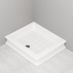 Brodzik prysznicowy Retro prostokątny 80x96 cm Kerasan 133601 biały połysk