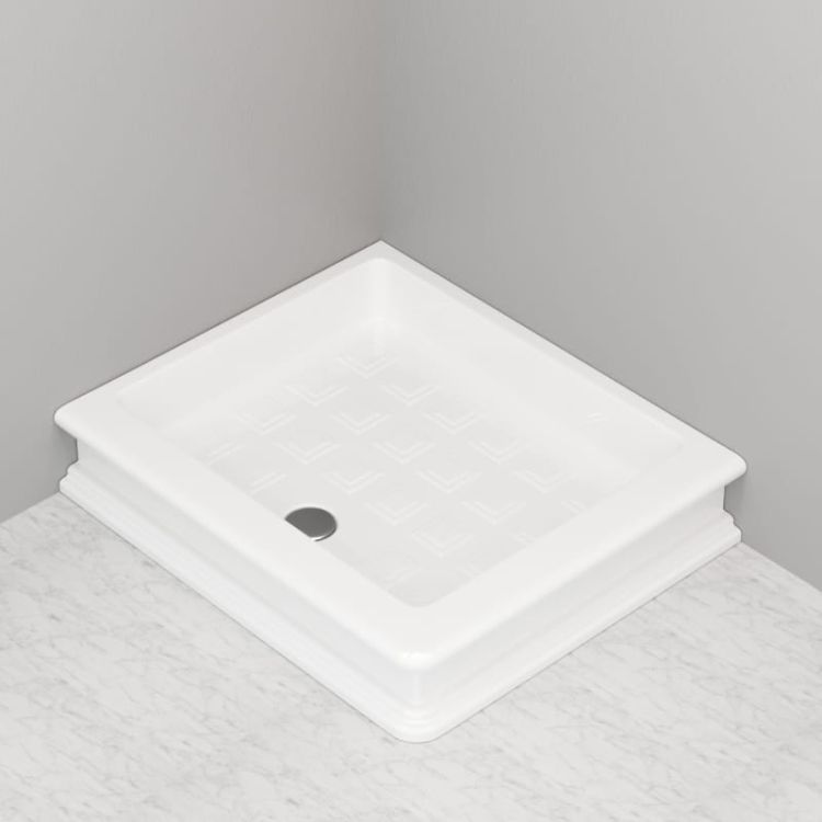 Brodzik prysznicowy Retro prostokątny 80x96 cm Kerasan 133601 biały połysk