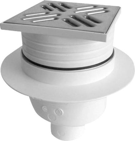 Przejdź do produktu Kratka odpływowa 105x105 prosta, DN50, stal nierdzewna polerowana