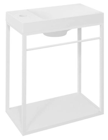 Przejdź do produktu CREST wspornik pod umywalkę z półką 39,5x45x21,7cm, biały mat