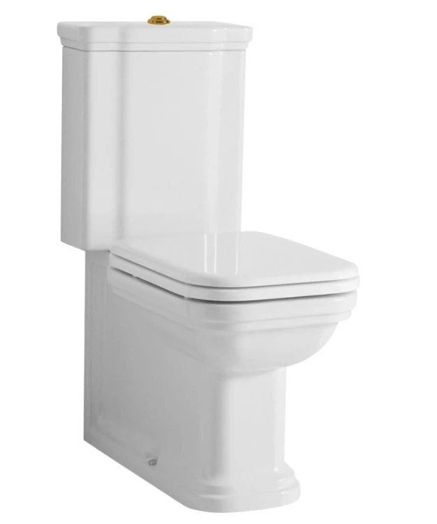 WALDORF kompakt WC, odpływ dolny/tylny, biały-chrom