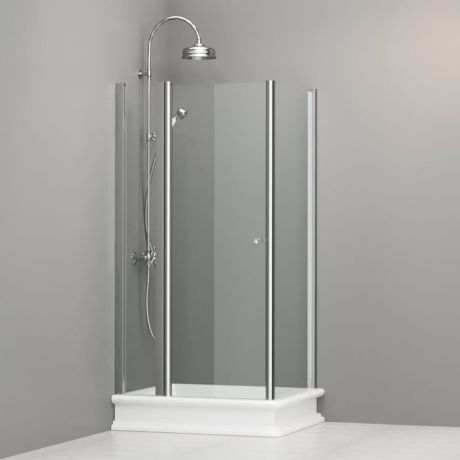 Przejdź do produktu Kabina prysznicowa Retro 80x96 cm prostokątna Kerasan 9141T0 chrom prawa