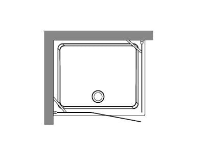 Przejdź do produktu Kabina prysznicowa Retro 80x96 cm prostokątna Kerasan 9141T0 chrom prawa