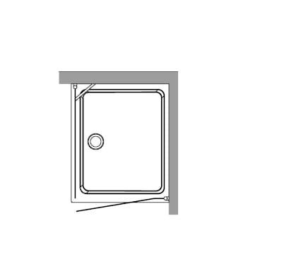 Przejdź do produktu Kabina prysznicowa Retro 80x96 cm prostokątna z piaskowanym ornamentem na szkle i złotymi profilami Kerasan 9143N1 lewa