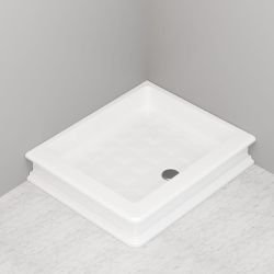 Brodzik prysznicowy Retro prostokątny 80x96 cm Kerasan 133701 biały połysk lewy