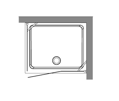 Przejdź do produktu Kabina prysznicowa Retro 80x96 cm prostokątna z profilami bronzo Kerasan 9142T3 lewa