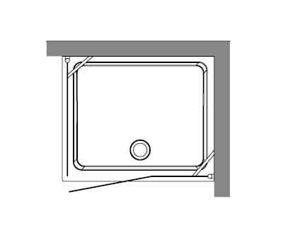 Przejdź do produktu Kabina prysznicowa Retro 80x96 cm prostokątna z ornamentem na piaskowanym szkle i profilami bronzo Kerasan 9142P3 lewa