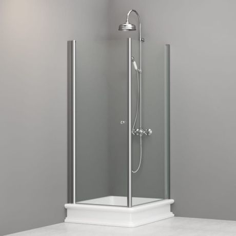 Przejdź do produktu Kabina prysznicowa Retro 80x96 cm prostokątna Kerasan 9144T0 chrom prawa