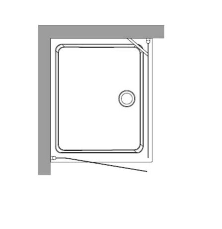 Przejdź do produktu Kabina prysznicowa Retro 80x96 cm prostokątna z profilami bronzo Kerasan 9144T3 prawa