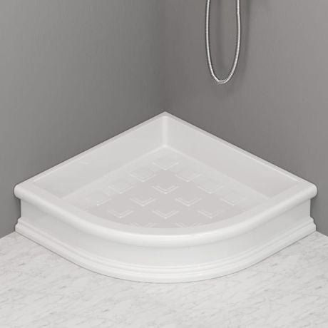 Przejdź do produktu Brodzik prysznicowy Retro półokrągły 80x80 cm Kerasan 134201 biały połysk