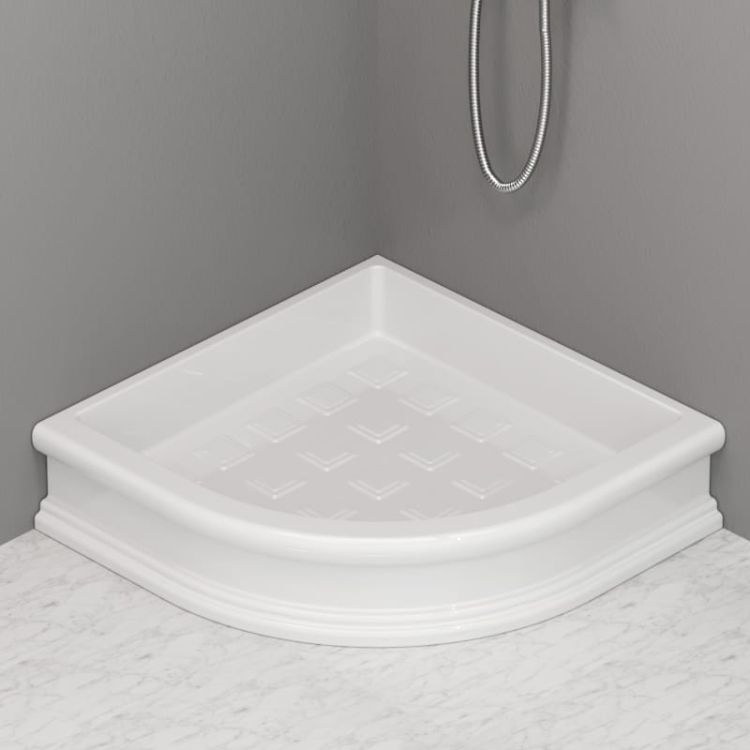 Brodzik prysznicowy Retro półokrągły 90x90 cm Kerasan 133901 biały połysk