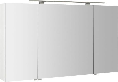 Przejdź do produktu RIWA szafka z lustrem, oświetlenie LED, 3 drzwiczki, 121x70x17cm, biały połysk