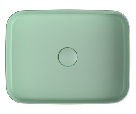 Przejdź do produktu INFINITY RECTANGLE umywalka ceramiczna nablatowa 50x36 cm, Mint